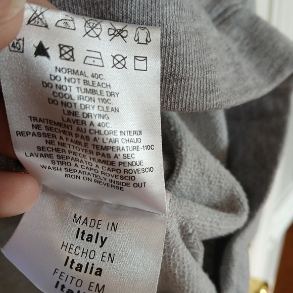 Love MOSCHINO Cotton Lightwight Sweatshirt Eyelet Heart Pattern Quiet Luxury - Picture 2 of 6